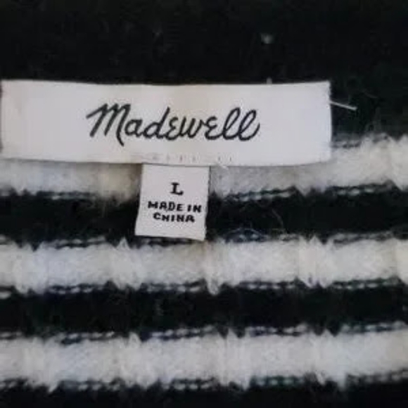 Madewell Women's Black and White  Pullover Sweater Size L - Picture 5 of 9